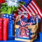 30 Yards Patriotic Wired Edge Ribbon – 5 Rolls Red, White & Blue Star Stripe Burlap Ribbon for 4th of July, Independence Day, Crafting, Gift Wrapping & DIY Decorations